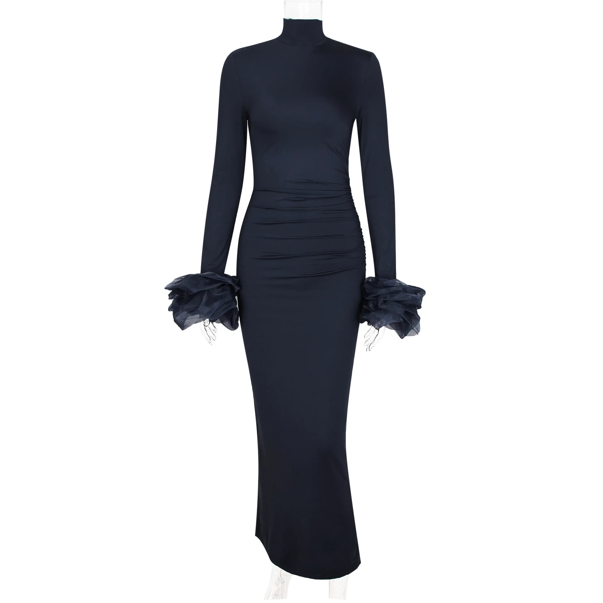 فستان ماكسي أنيق طويل نحيف للنساء لخريف وشتاء 2025 فستان ملهى ليلي مثير للحفلات فساتين فيستدوس