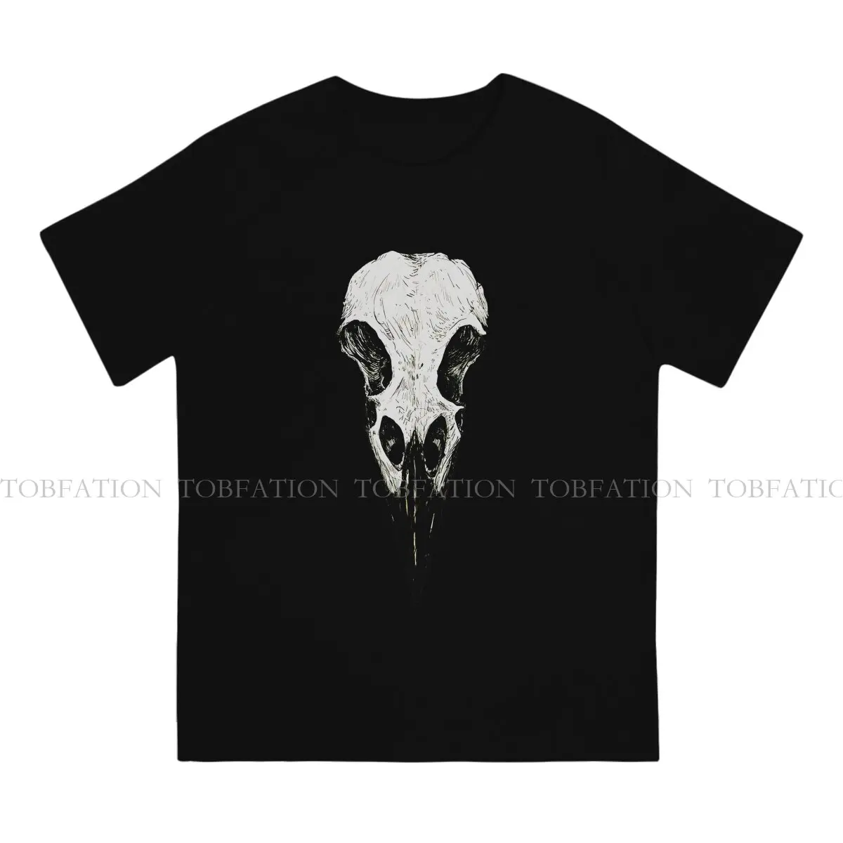 Plague Doctor Creative TShirt for Men Raven Skull Round Neck Pure Cotton T Shirt Personalize Gift Clothes Streetwear 6XL