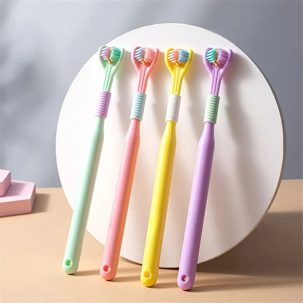 

New 3-Sided Toothbrush Multi-directional Cleaning Deeply and Thoroughly to Clean Teeth and Gums Suitable for Children and Adults