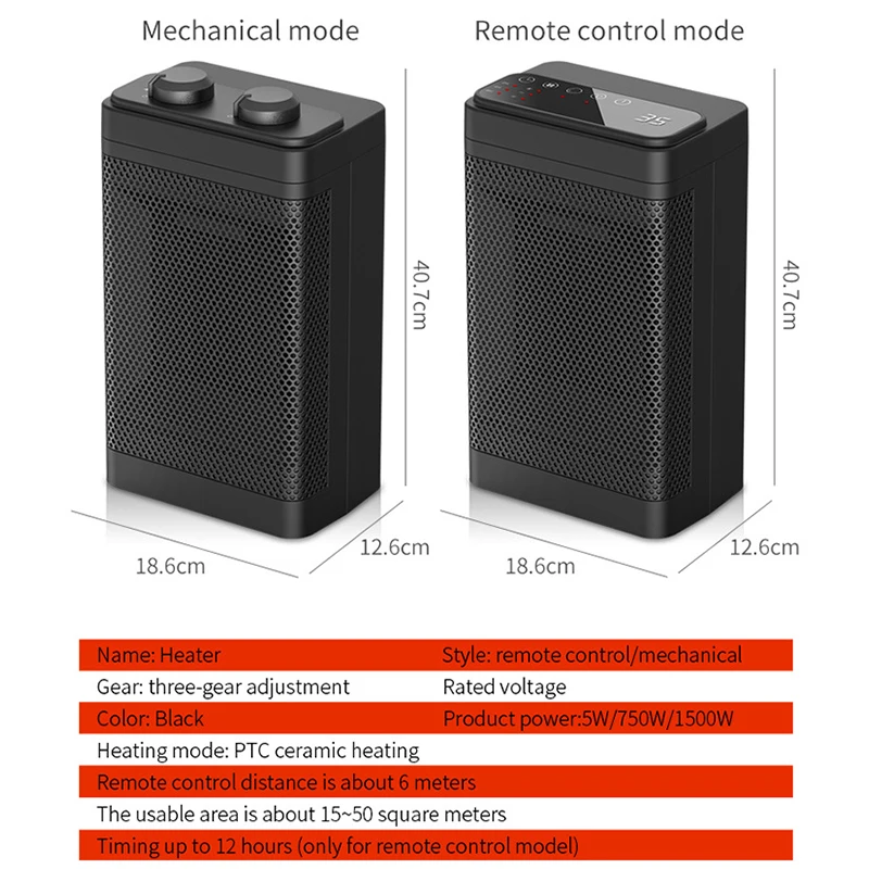 2024 New electric heater desktop mini PTC heater household fast heat silent heater Mini Quick Heat Quiet Electric Fireplace Safe