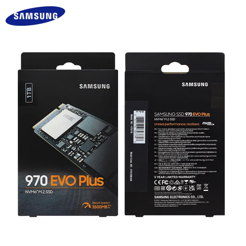 ซัมซุง SSD 970 EVO Plus NVMe M.2 (2280) ไดรฟ์ Solid State ภายใน250GB 500GB 1TB PCIe Gen 3.0X4ฮาร์ดดิสก์สำหรับแล็ปท็อปเดสก์ท็อป