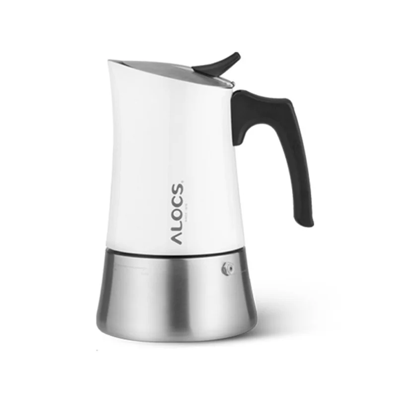 

Outdoor Camping Stovetop Espresso Maker Moka Pot Stainless Steel Italian Coffee Maker