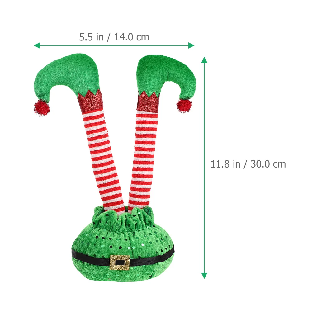 

2Pcs Christmas Elf Legs Outdoor Decor Bright Colors Stuffed Leg Ornament Garden Lawn Yard Party Props Stuffed Legs