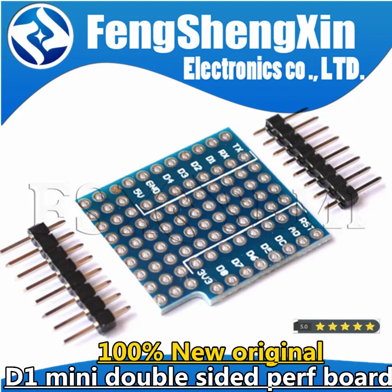 (1~5~10pcs) ProtoBoard Shield untuk WEMOS D1 mini double sided perf board Kompatibel