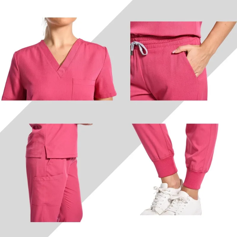 Multicolor Unisex Short Sleeved Phary Nurse Uniform Hospital Doctor Workwear Oral Dental Surgery Uniforms Medical Scrubs Sets