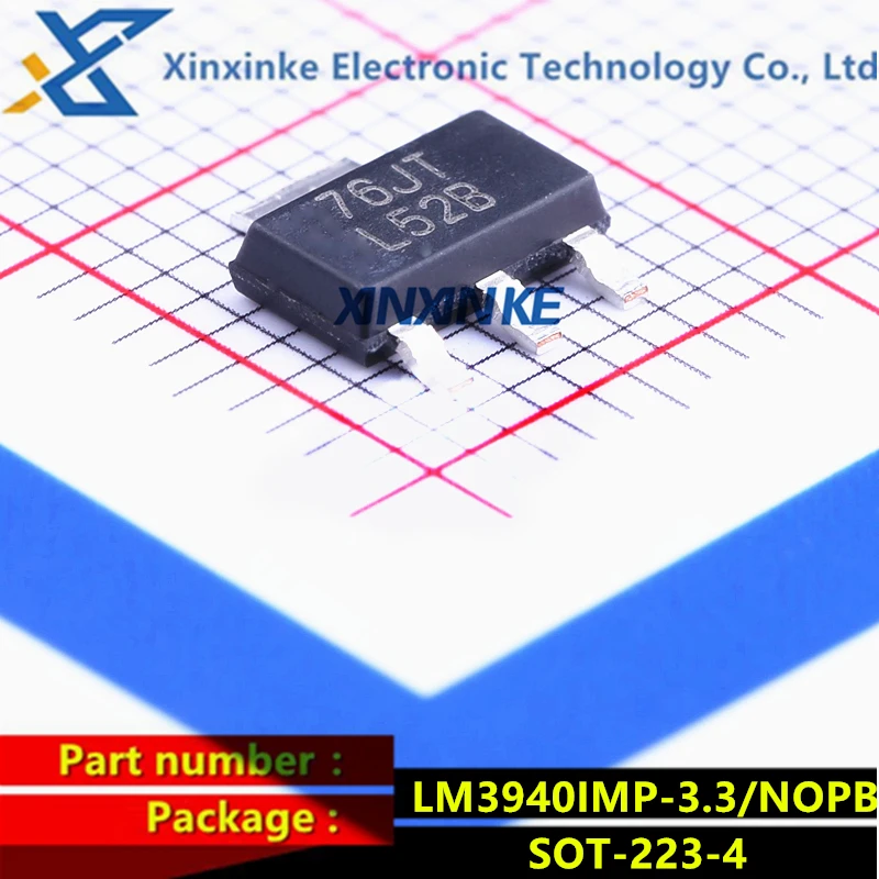 LM3940IMP-3.3/NOPB SOT-223-4 Mark:L52B LDO Voltage Regulators 1A LDO REG Power Management ICs Brand New Original