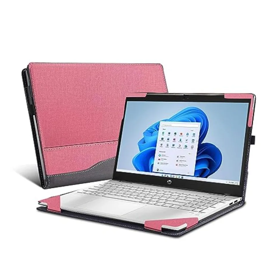 

Чехол для ноутбука HP Envy x360 15t/15z-XXX/15-ed/15-er/15-ep/15t-es100... Универсальный защитный чехол-кейс 15.6 дюймов с внутренней отделкой из искусственной кожи