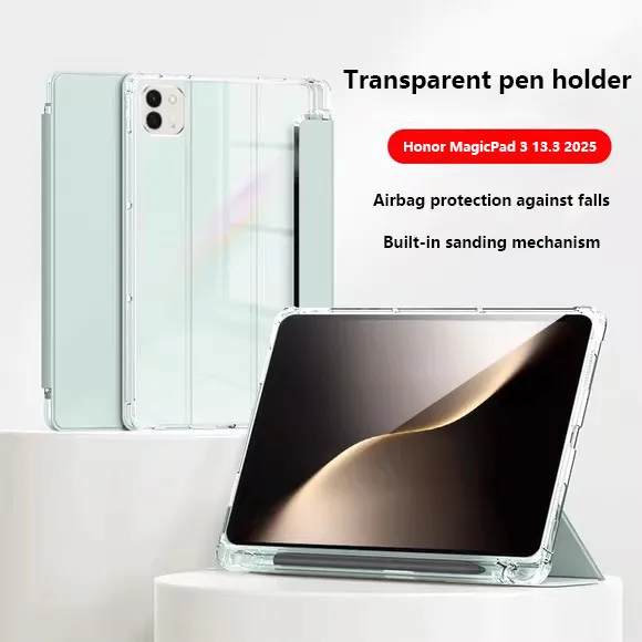 

Soft TPU Pen Holder Case For Honor MagicPad 3 13.3inch CGA-W00 2025 Pad 10 9 12.1 GT Pro 12.3 MagicPad 2 GT 11.5 X9a V9 X8a X9