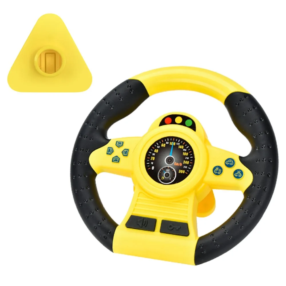 

360 ° Rotation Copilot Steering Wheel Multi Functional Montessori Simulation Steering Wheel Interactive Simulation