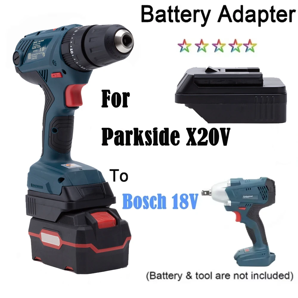 Battery Convert  Adapter for Lidl Parkside X20V Team Li-ion to for BOSCH 18V Power Tools  (Not include tools and battery)