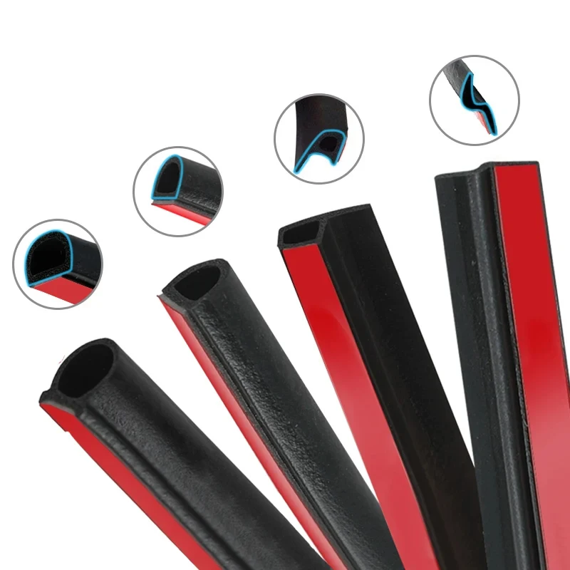 Auto Rubber Seals Car Door Sealing Strip D Z P Type Noise Insulation Anti-Dust Soundproof Sealing Strips Car Door Seal Strip