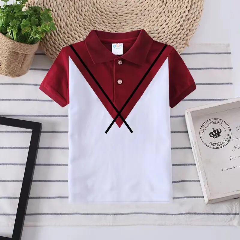 2022 High Quality Kids Polo Shirt Breathable Boys Sports Tops Fashion Short Sleeve Children Polo Shirts for Boy Toddler Clothes