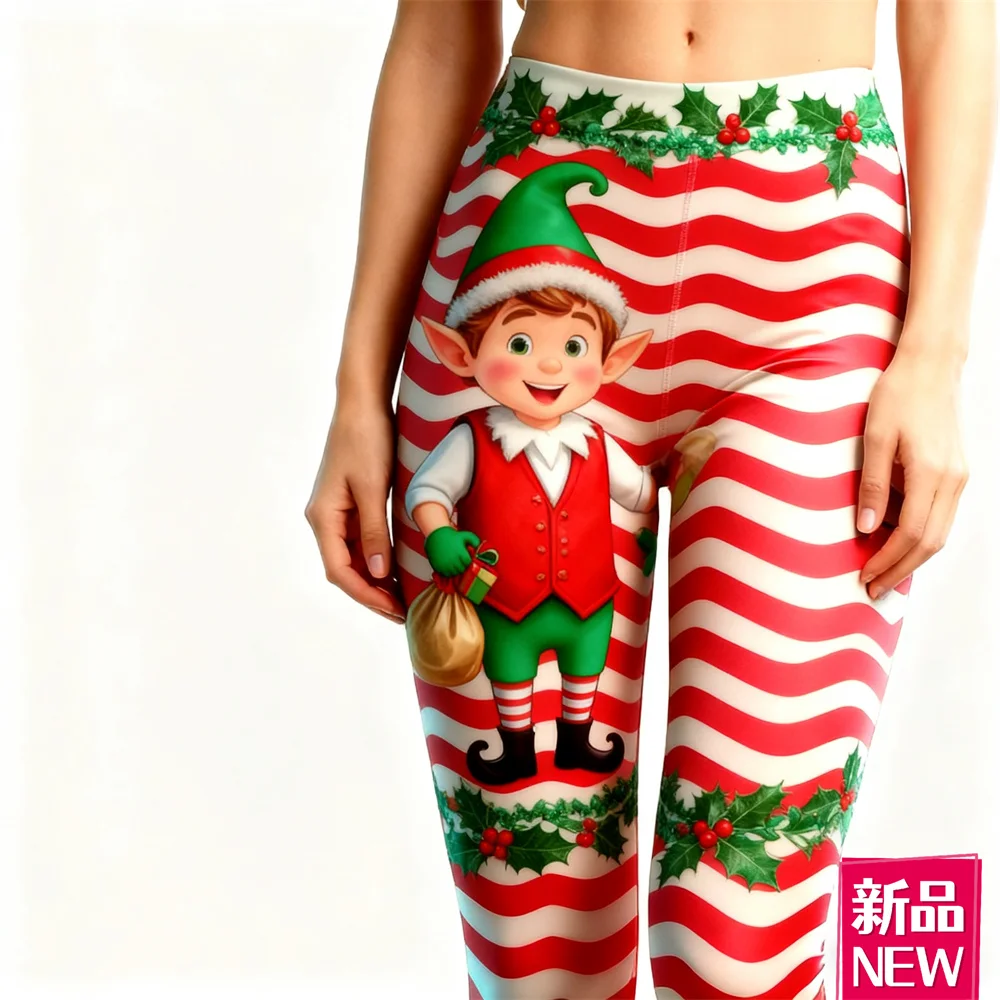 

Merry Christmas Women's Elastic Leggings Fashion Creative Design High Waist Yoga Pants Autumn Winter Festival Party Casual Pants