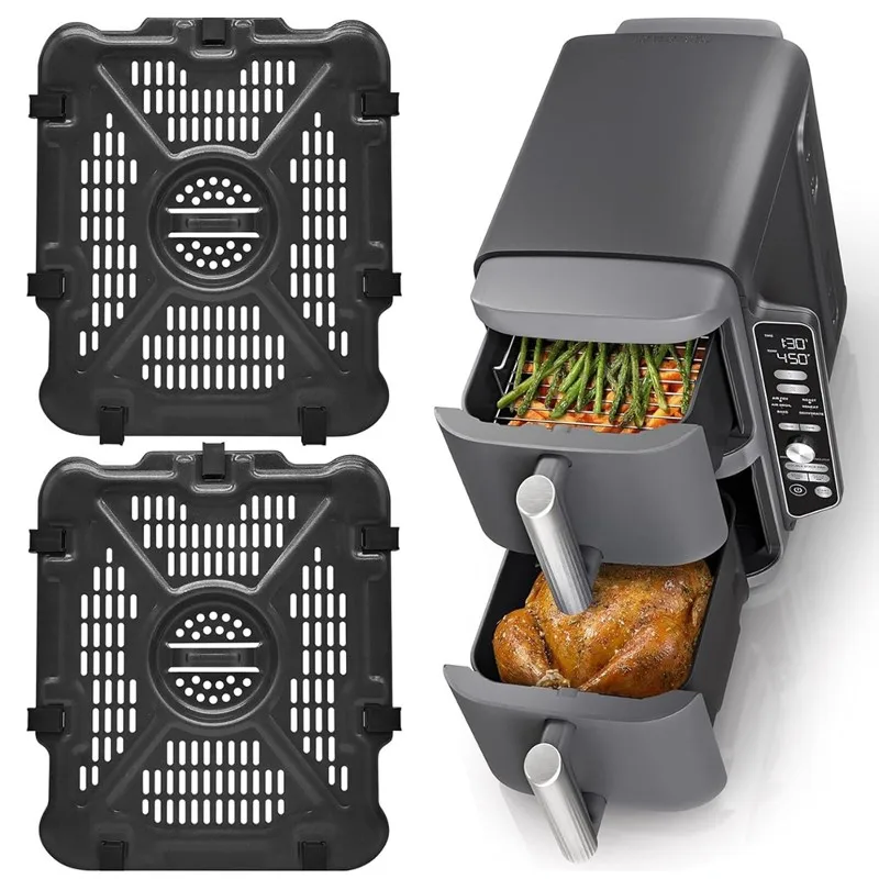 Aktion! Grillpfannen-Ersatzteile (2 Stück) für Ninja SL201 SL401 SL451 Double Stack XL 2-Korb-Heißluftfritteuse-Zubehör