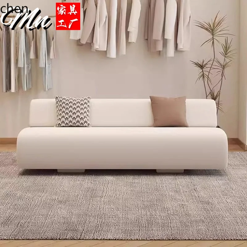 HT Internet Celebrity Style Simple Straight Fabric Sofa Rest Area Negotiation Reception Women's Clothing Store Sofa