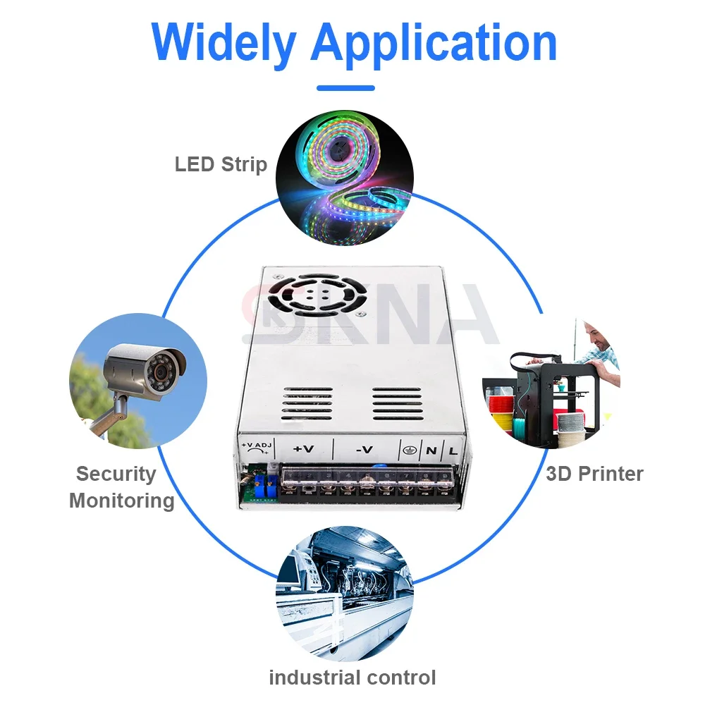 Zasilacz impulsowy 500W Voltag Regulacja 0-12V 13.5V 15V 24V 27V 30V 36V 48V 60V 85V 90V 100V 110V 150V 200V Zasilacz LED