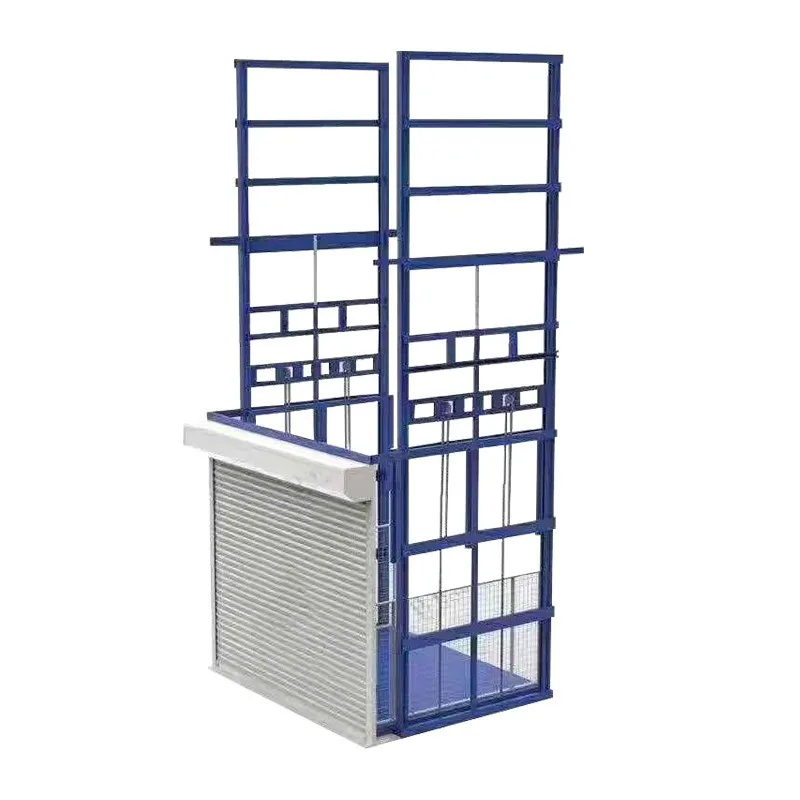 Système de rail de guidage de capacité de charge d'ascenseur de fret hydraulique industriel 1T pour l'usine d'entrepôt