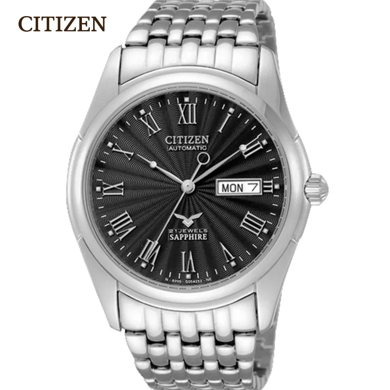 Montre CITIZEN Citizen originale pour homme, automatique, mécanique, ceinture en acier, étanche, montre NH8240-57E pour homme, remontage automatique