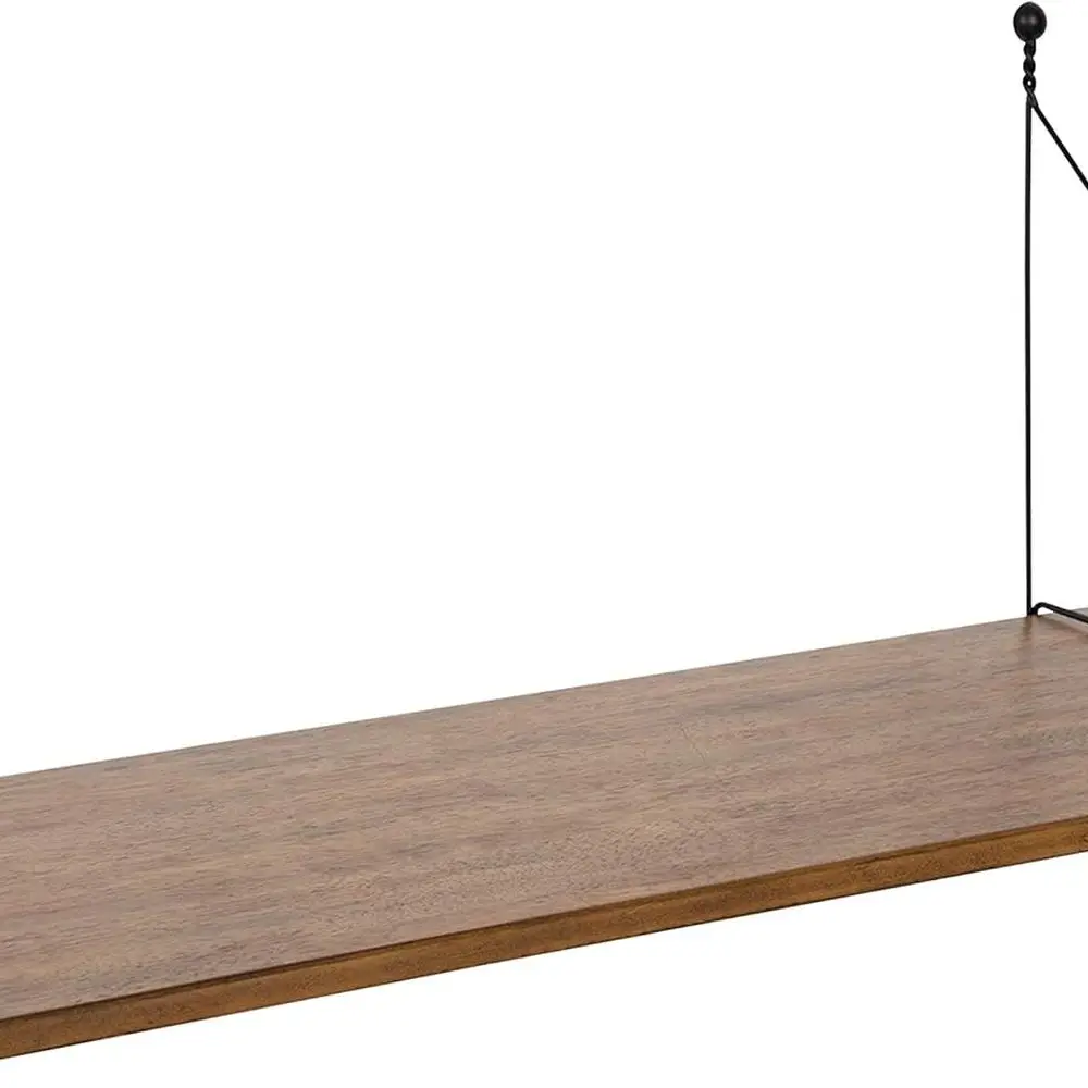 Bureau mural industriel marron rustique, 38 x 14 x 16, style ferme, parfait pour le bureau et l'école à domicile