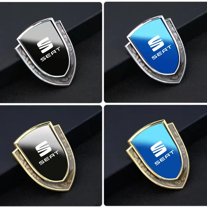 3D Metal Shield Emblem Car Side Fender Body Trunk Badge Sticker For Seat Leon Cupra 4F 5F MK3 MK4 Ibiza 6F Arona Ateca Leon ST