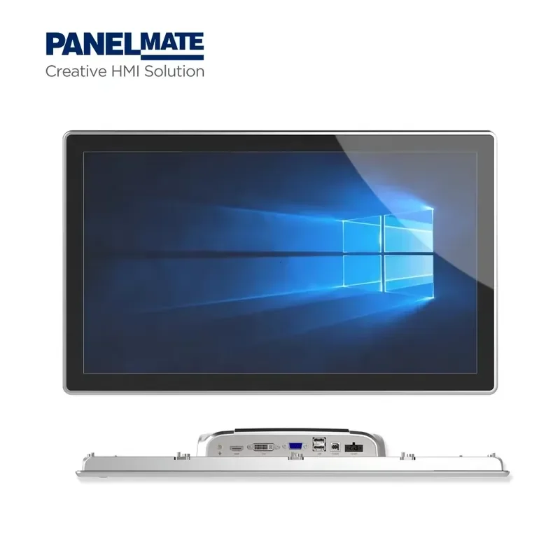 2026 Latest 21.5 Inch Full HD Fanless Industrial HMI Panel PC with Resistive Touch Screen Codesys Compatible Embedded PC for
