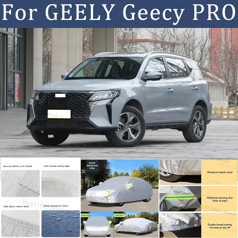 

﻿ For GEELY Geecy PRO Car Cover Full Covers with Reflective Strip Dustproof UV Scratch-Resistant Sunscreen Protective cover