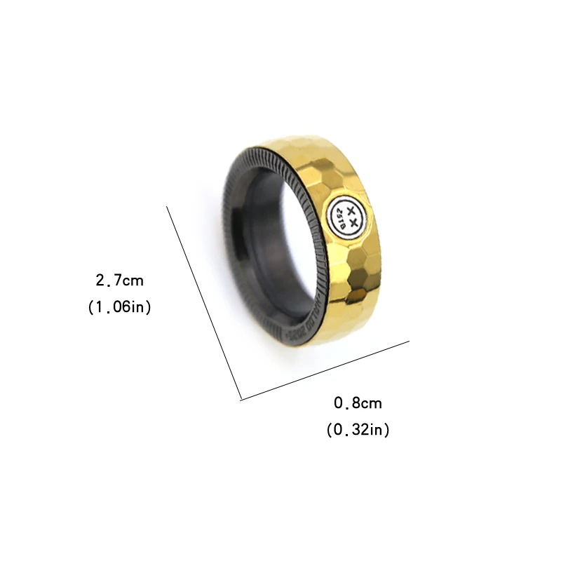 Tactile Ratchet Fidget Ring - Stainless Steel EDC Spinner Gear | Rotating Stress Relief Toy for Adults Fidget Toy