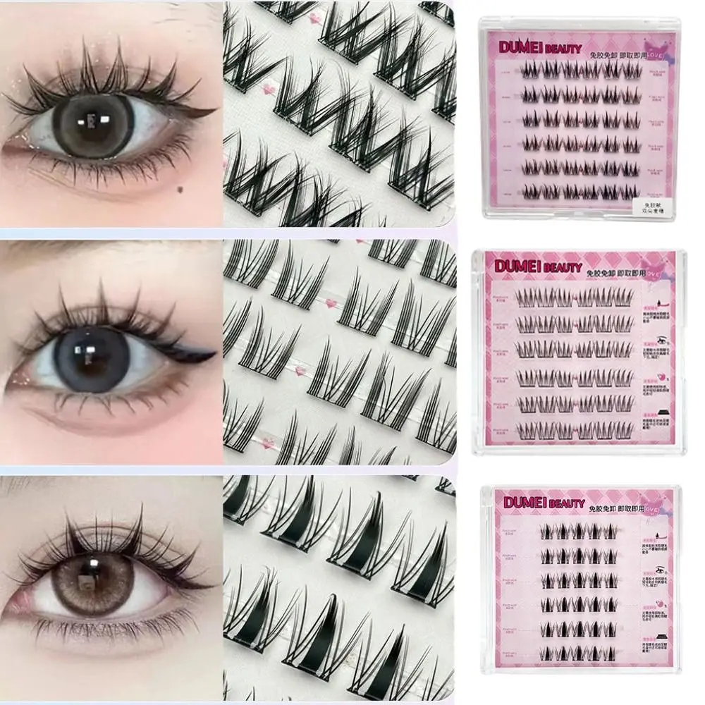 

Sweet Self-adhesive Lash Clusters DIY Reusable Adhesive False Eyelashes Long Lasting Makeup False Eyelash Clusters Women/Girls