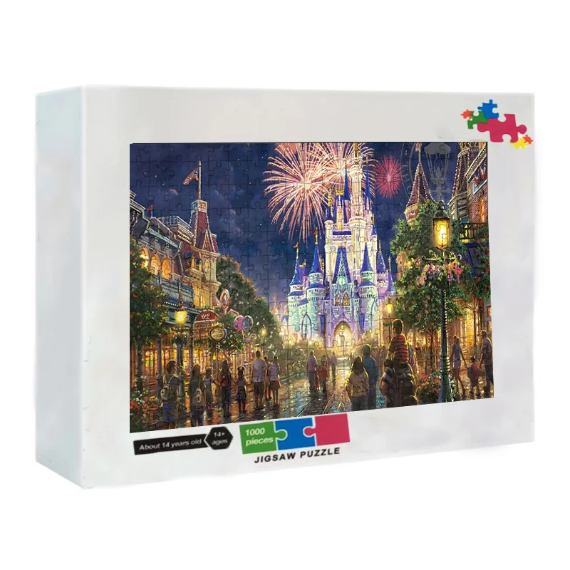 Puzzle Mulan de dessin animé Disney, 300/500/1000 pièces, jouets éducatifs de Collection, cadeaux pour enfants et adultes