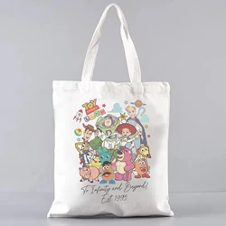 Vintage Disney Toy Story Canvas Women's tote bag Toy Story Characters tote bag Disneyland Trip portable shoulder bag