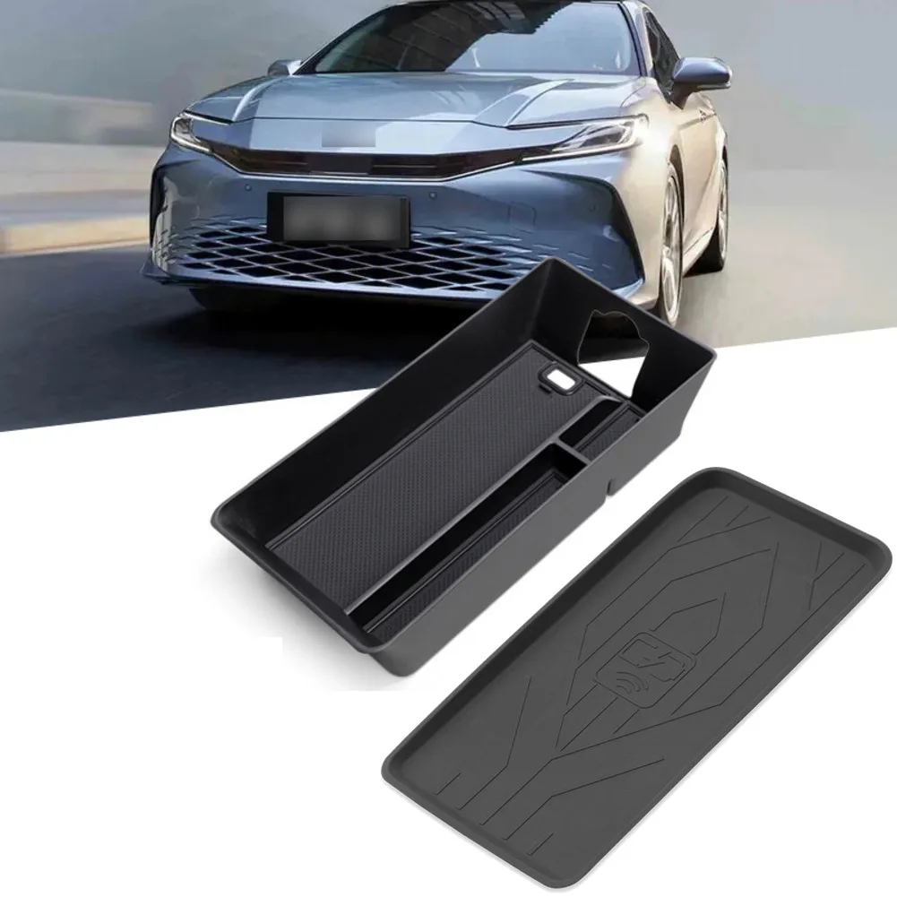 

Center Console Organizer Tray Armrest Storage Box For Toyota For Camry Wireless 24-26 Charging Mat And Armrest Storage Box
