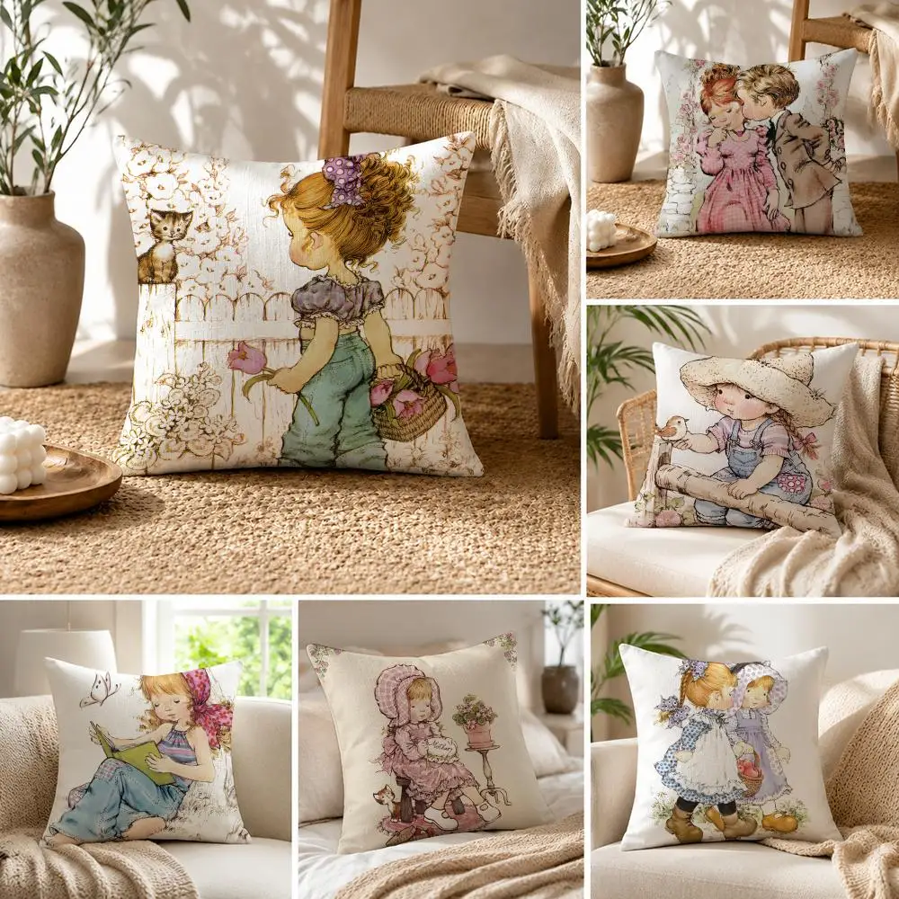 S-Sarah Kay Cushion Cover Cushion Cover, Office Sofa Pillow Cover, Outdoor Camping Hug Pillow Cover