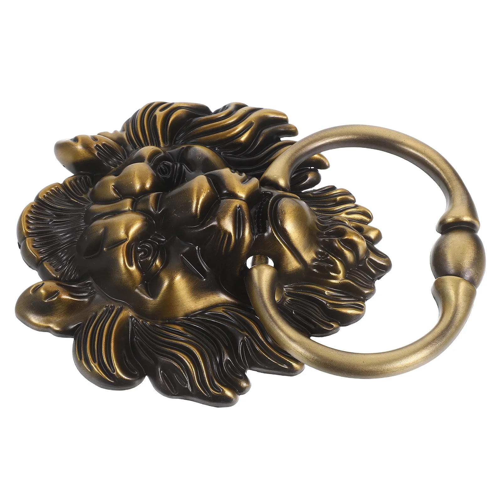 

Lion Head Door Pull Handle Bronze Green Zinc Alloy Heavy Duty Gate Knocker Decorative Front Door Hardware Chinese