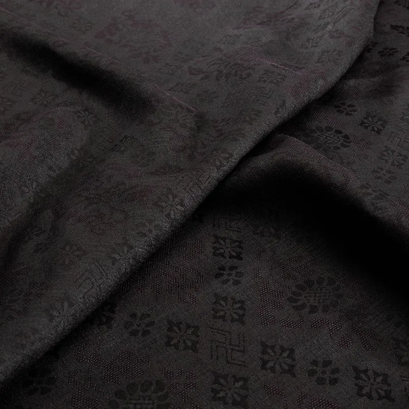 Perforated silk jacquard gauze fabric real new Chinese-style hollowed-out with a purple coming from the east