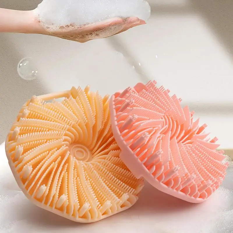 Scrubber per massaggio del corpo in Silicone morbido spazzola per la pulizia portatile per la pulizia della pelle Scrubber per doccia per la pulizia