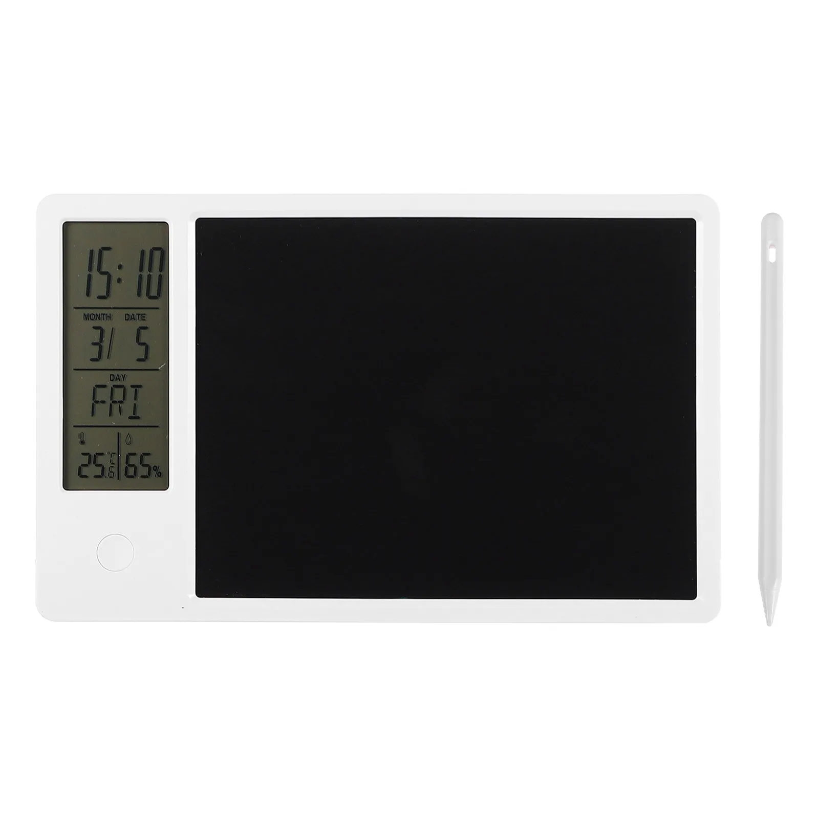 1Set Electronic Calendar Writing Pad LCD Handwriting Desktop Clock Hygrothermograph Writing Tablet for Office Home view 2