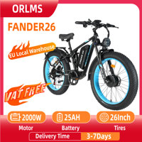 ORLMS FINDER26 Electric Mountain Bike 52V 2000W Motor 52V 25AH Battery E-Bike 41-110KM Long Range 26*4.0\