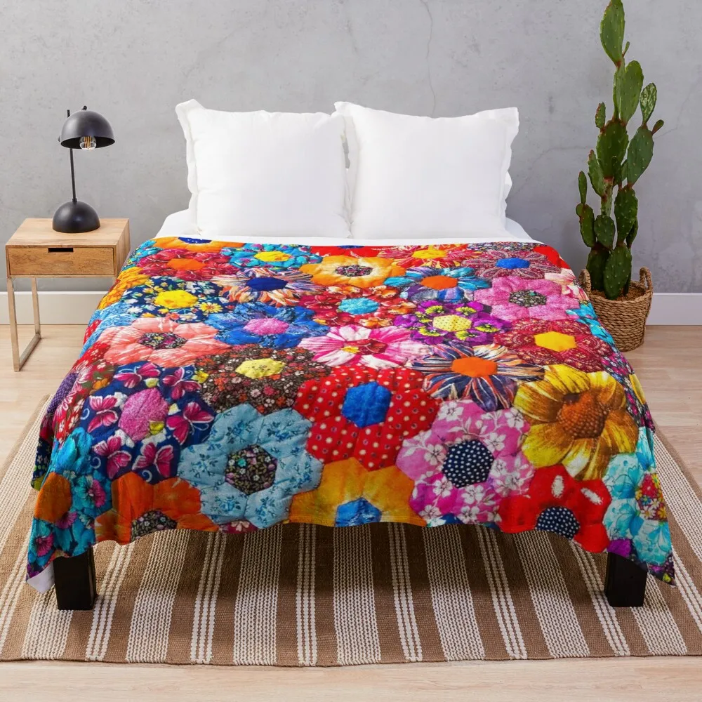 

patchwork Throw Blanket Throw Blanket for sofa retro blankets