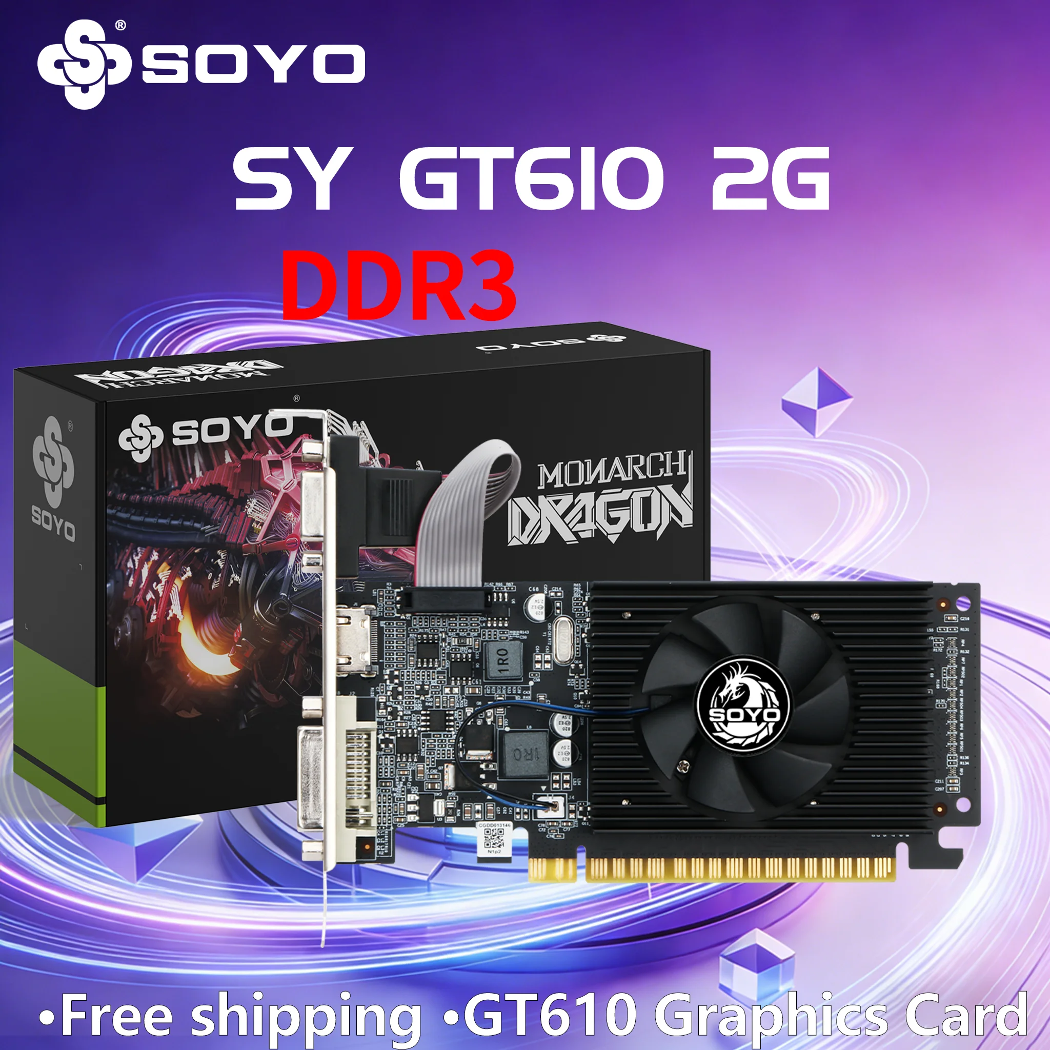 soyo-ハーフハイトグラフィックスカード-nvidia-gpu-gt-610-2g-ddr3-64bit-40nm-ゲームビデオカードデスクトップコンピュータ-vga-hdmi-dvi-pcie20-16
