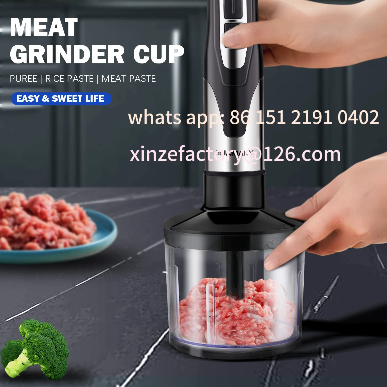 

Customizable Multifunctional 220V Electric Blender Vegetable Juicer Mixer Meat Grinder Easy Operation