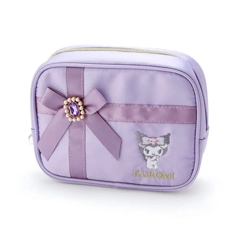 Kawaii Sanrio Makeup Bag Kuromi Cinnamoroll My Melody Cosmetics Storage Bag Ladies For Student Large Capacity Pen Bag