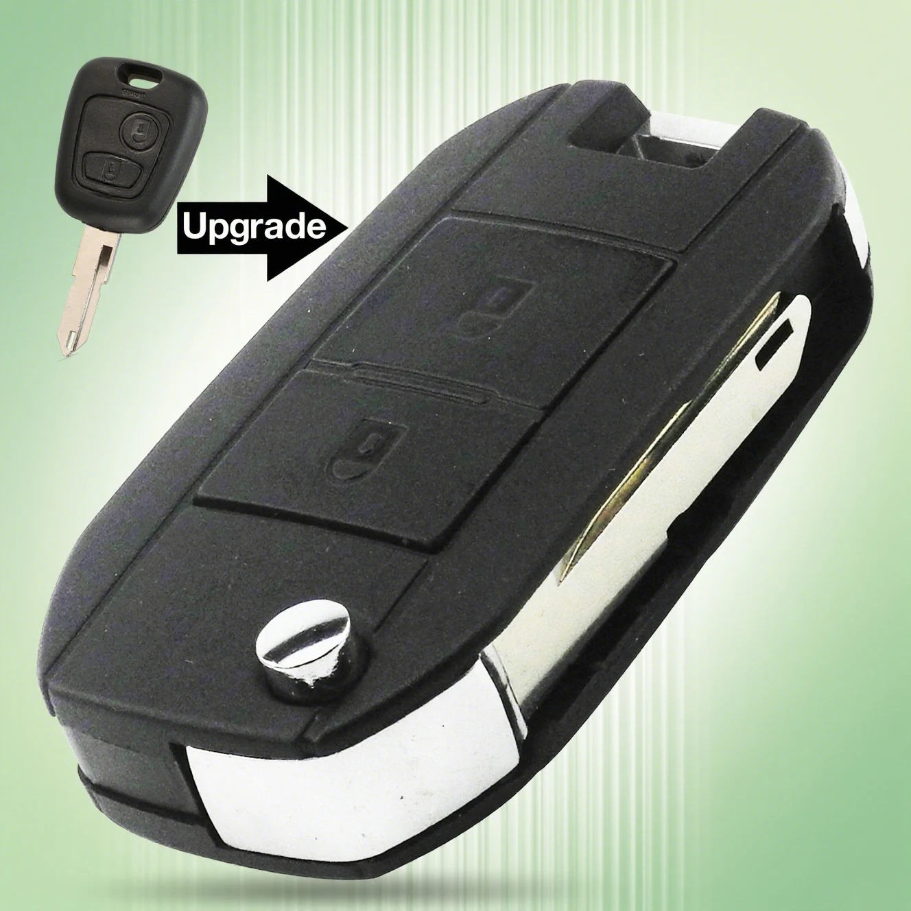 

jingyuqin 2-кнопочный складной корпус ключа-брелока VA2/HCA для Peugeot 307 107 207 607 407, модифицированный чехол для дистанционного ключа-брелока