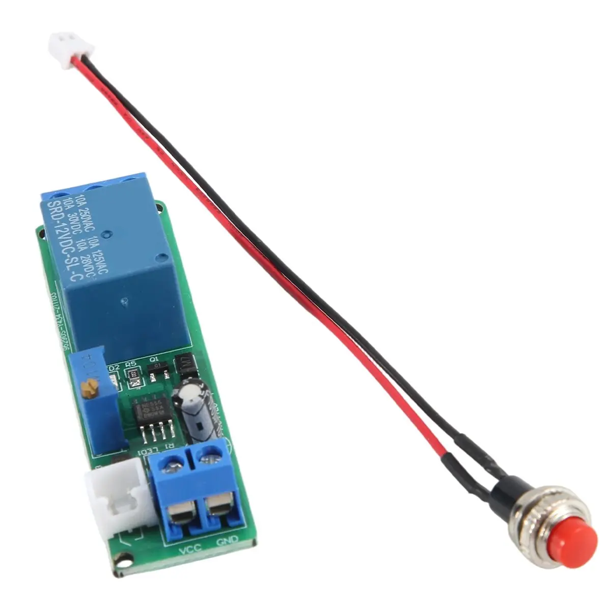 Compatible DC 12V Adjustable Timer Delay Turn OFF Module Timing Relay Time Switch 1-10sec Delay Off Switch Module