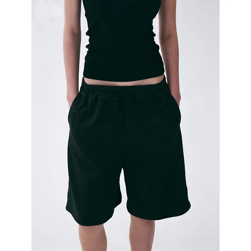 Shorts esportivos casuais masculinos, tendência retrô de hip-hop de rua, novos shorts casuais de verão para fitness, adequados para homens e mulheres.