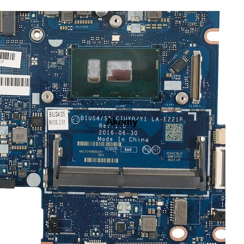 For Lenovo 510-14IKB Motherboard LA-E221P 5B20M3932811 5B20M32797 5B20M3932111 I3-7100U i5-7200U Mainboard YOGA Yoga Flex 4-1480