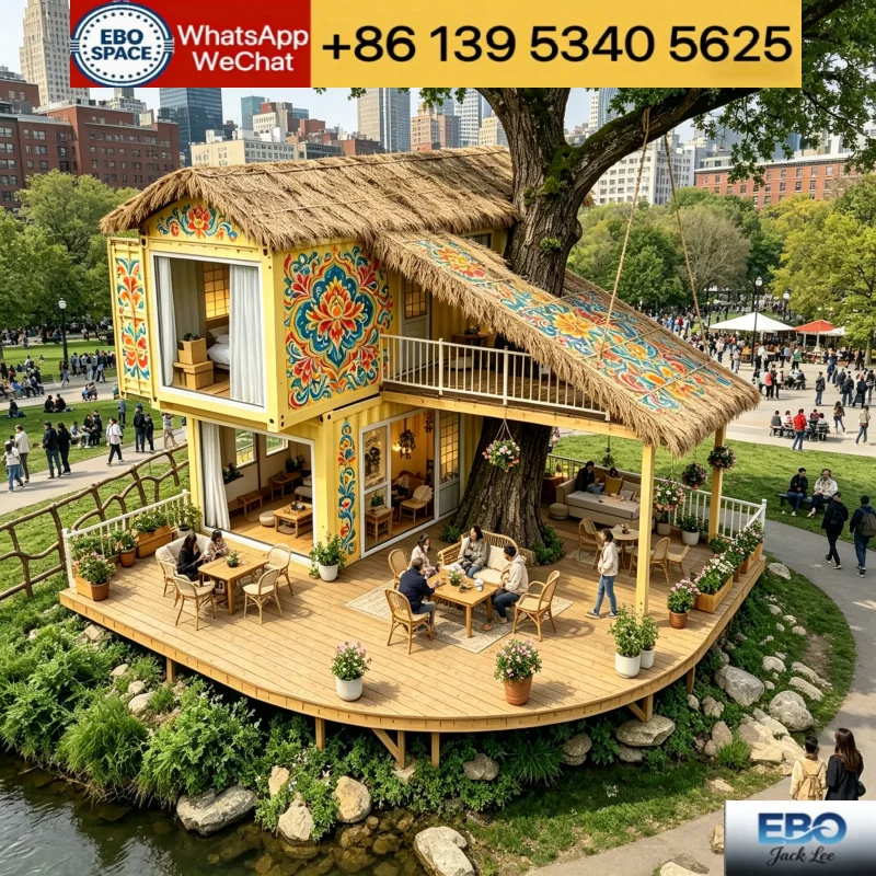 Easy Transport Expandable Modular Prefab House Fold Out Expand Box Cabin Construction Worker Dormitory Warehouse Room