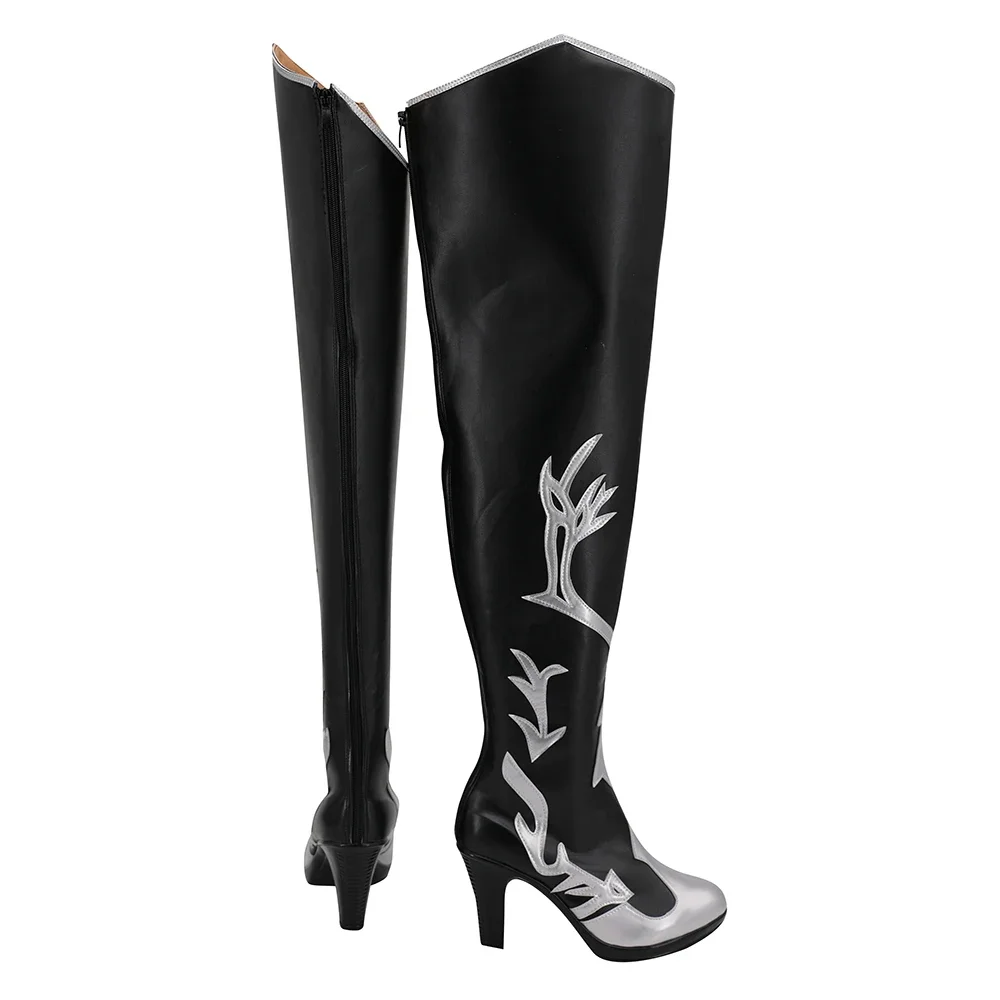 Final Fantasy 14 Shiva Cosplay Boots High Heel Leather Shoes Custom Made for Unisex (2)