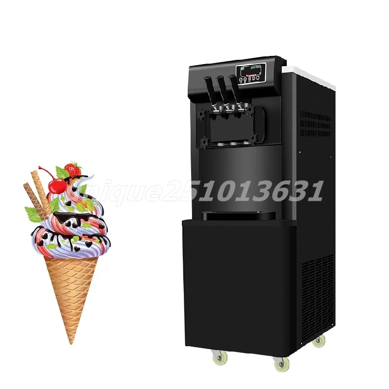 

18-25L/H 3 Flavors Fruit Ice Cream Makers Vertical Ice Cream Vending Machine Automatic Soft Ice Cream Making Machine