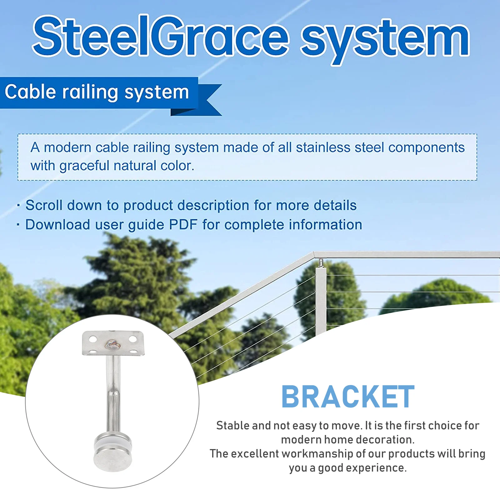 2 قطعة ملحقات درابزين الدرج مادة ممتازة دعم درابزين متين ثابت غير ديكور منزلي حديث #2