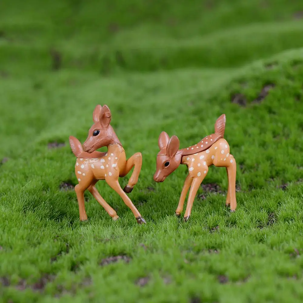 Moss Cute Terrarium Fairy Garden Bonsai Miniature Animal Figurine Ornament Sika Deer